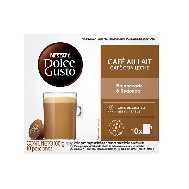 DOLCE GUSTO - Cápsulas de Café Dolce Gusto con Leche Caja 10 Und