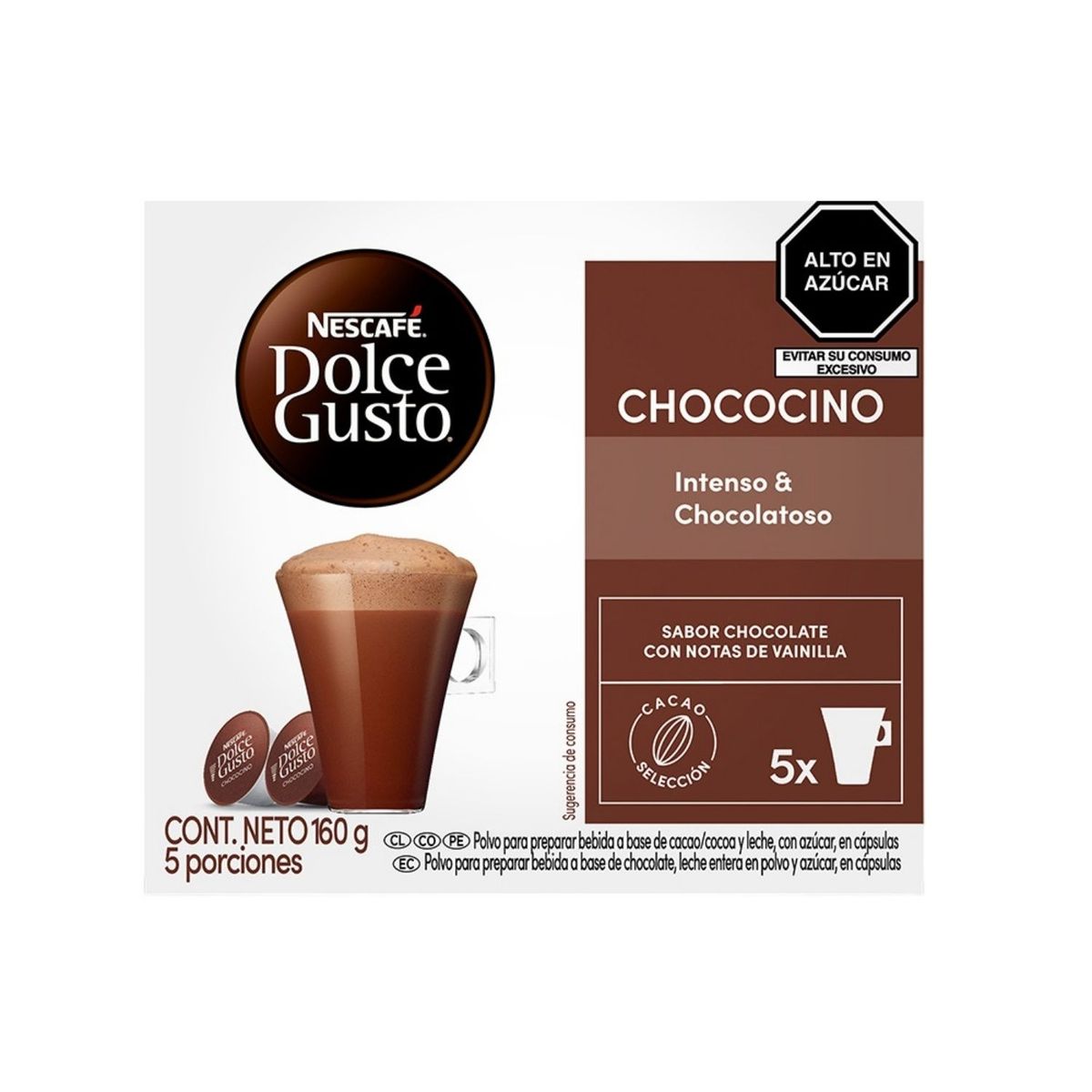 DOLCE GUSTO - Cápsulas de Café Dolce Gusto Chococino Caja 5 Und
