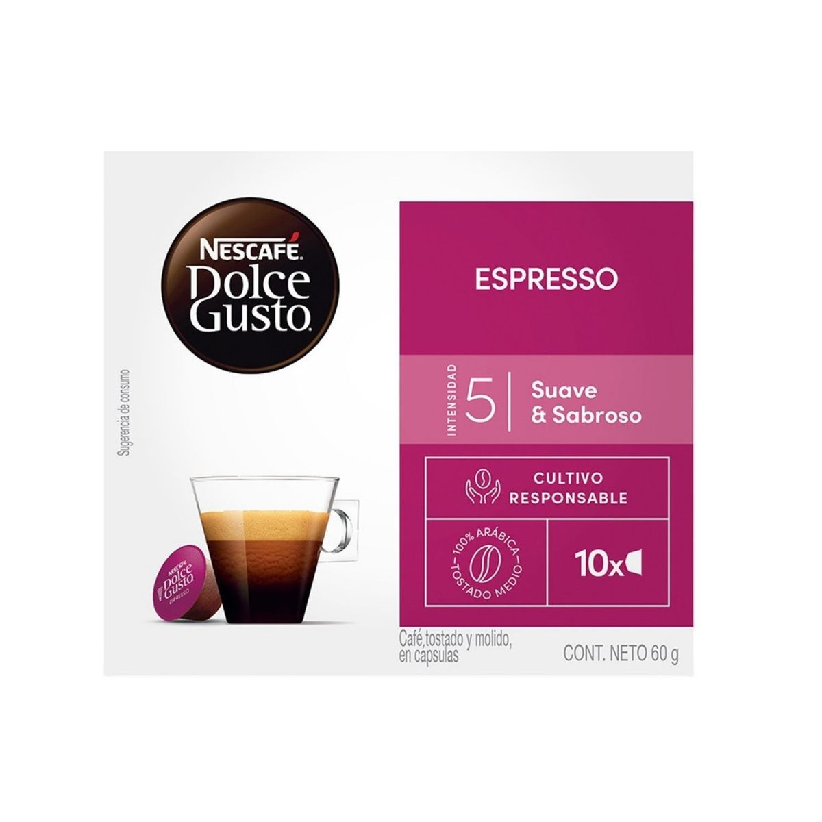 NESCAFE - Cápsulas de Café Dolce Gusto Espresso Caja 10 Und