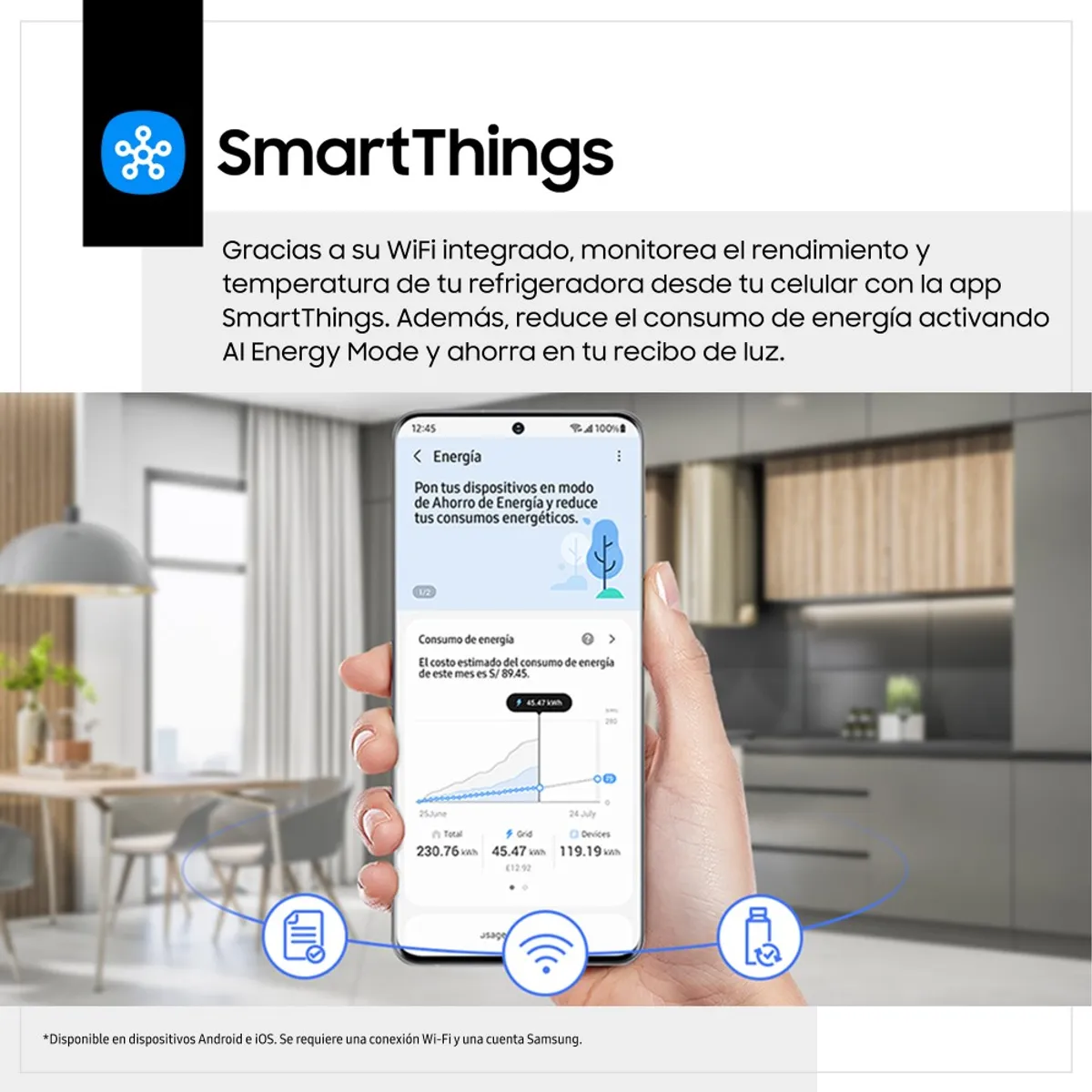 SAMSUNG - Refrigeradora Samsung Family Hub AI 699L