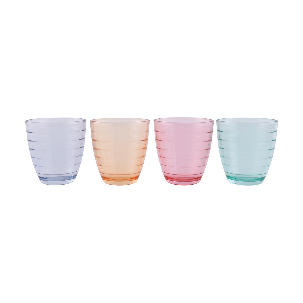 Casa Joven - Set Vasos Básico Colores 4 Piezas
