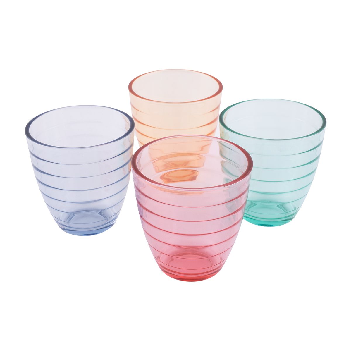Casa Joven - Set Vasos Básico Colores 4 Piezas