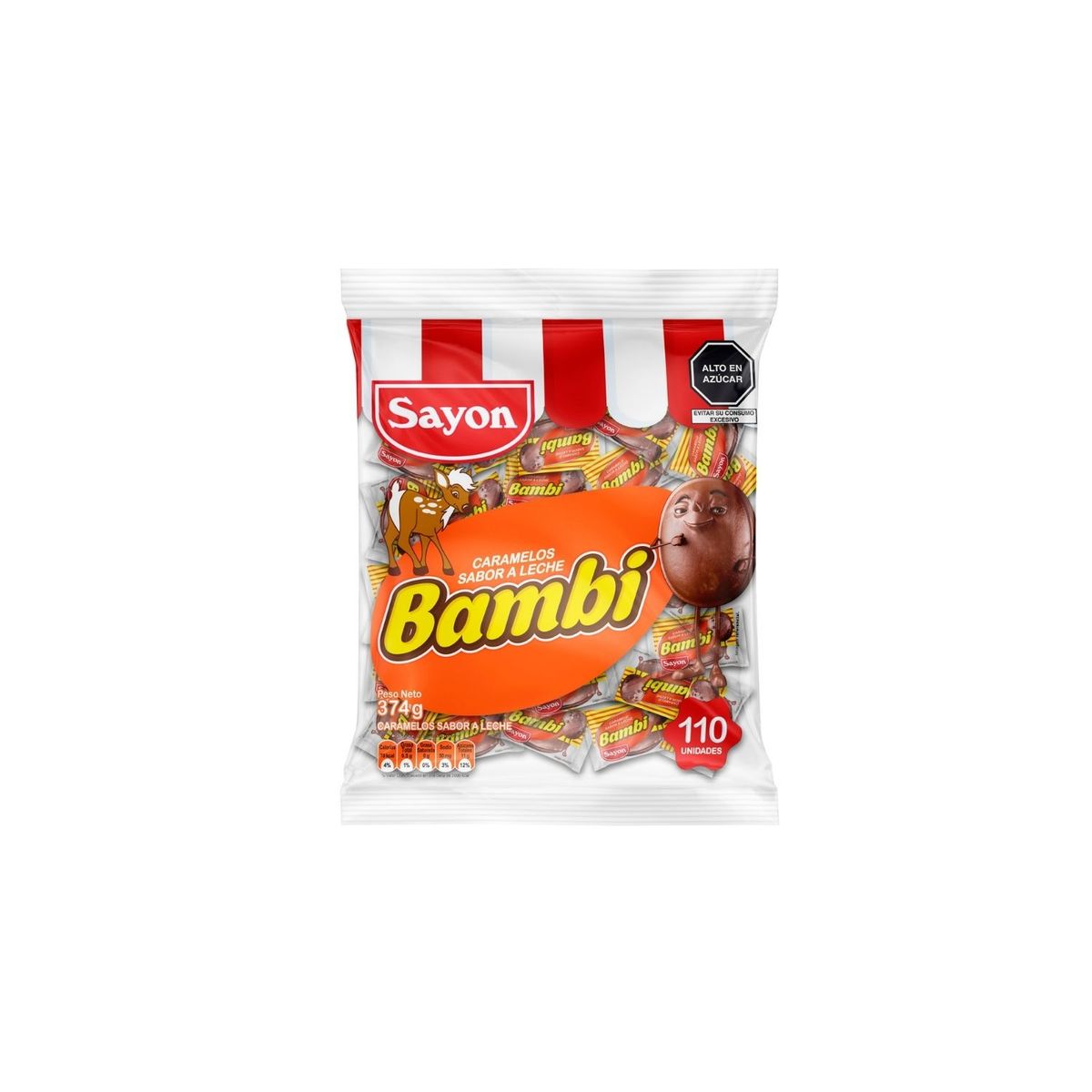 SAYON - Caramelo Sayon Bambi Leche Empaque 374 g