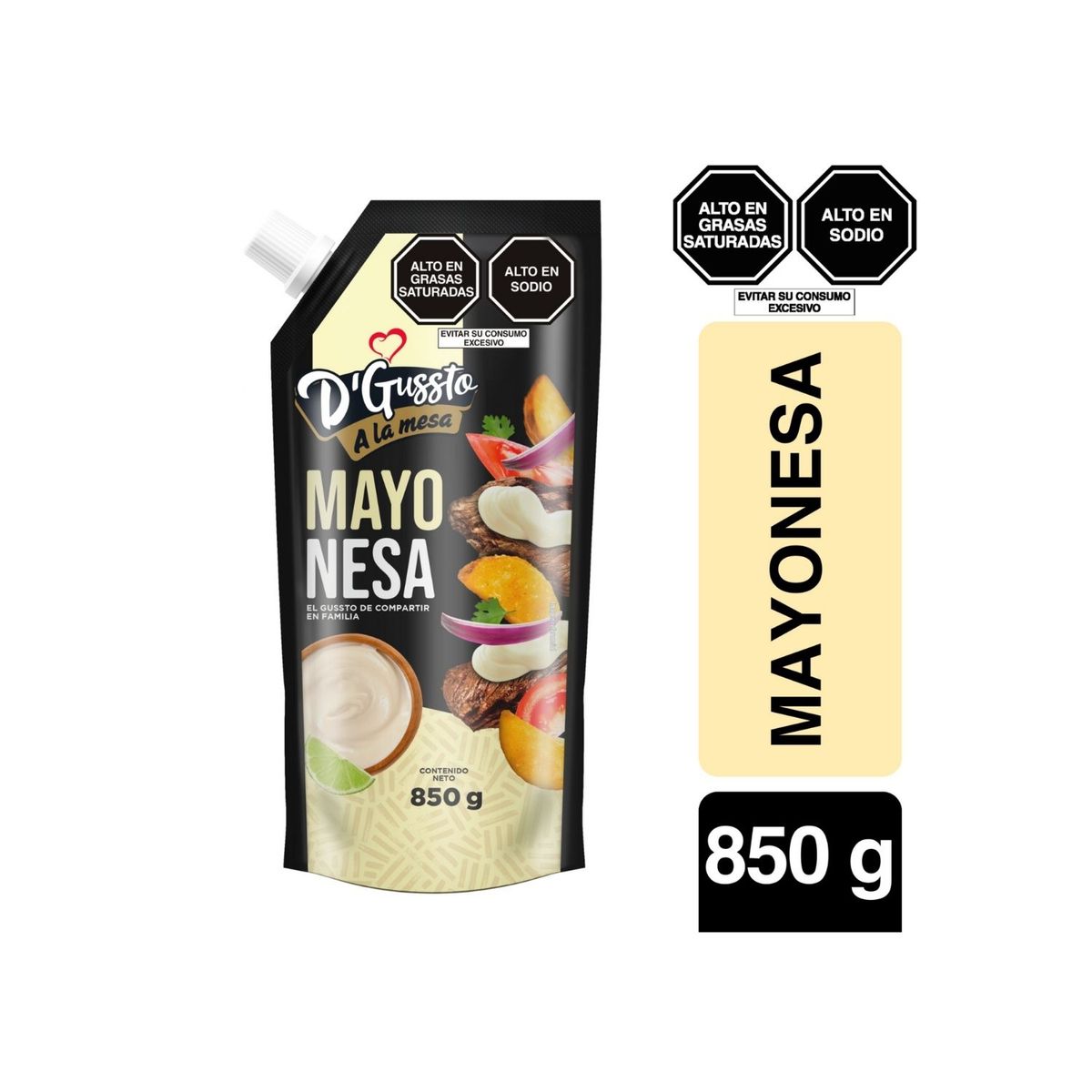 DGUSSTO - Mayonesa Dgussto Doypack 850 g