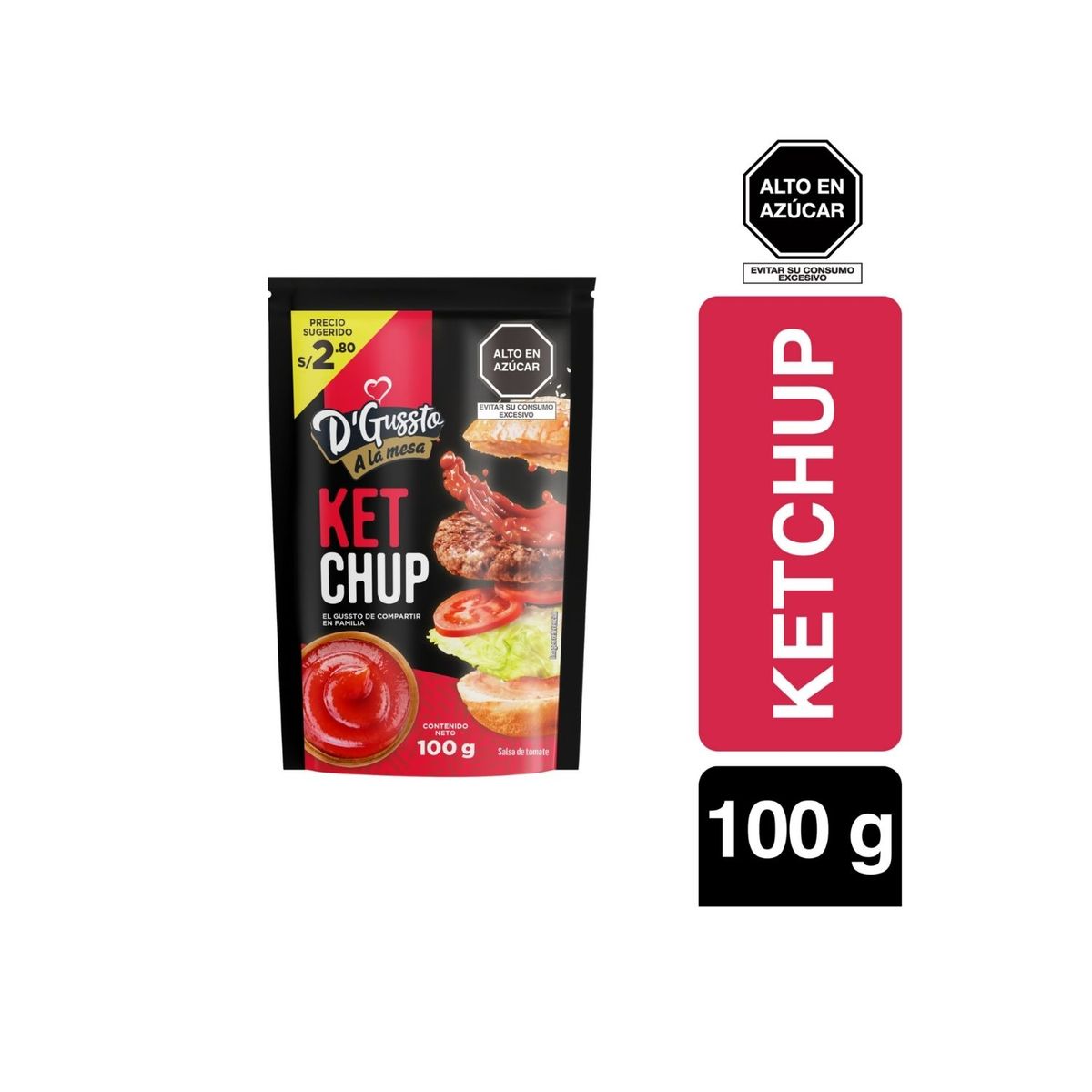 DGUSSTO - Sachet Ketchup Dgussto Empaque 100 g