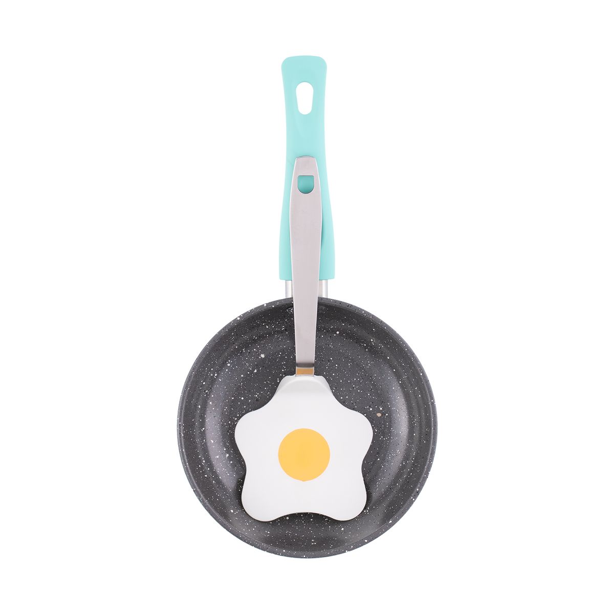 Casa Joven - Sartén Mini Para Huevo 14Cm + Espátula 2 Und