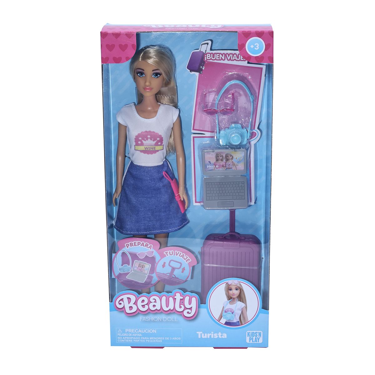 KIDS N PLAY - Muñeca Fashion Viajera