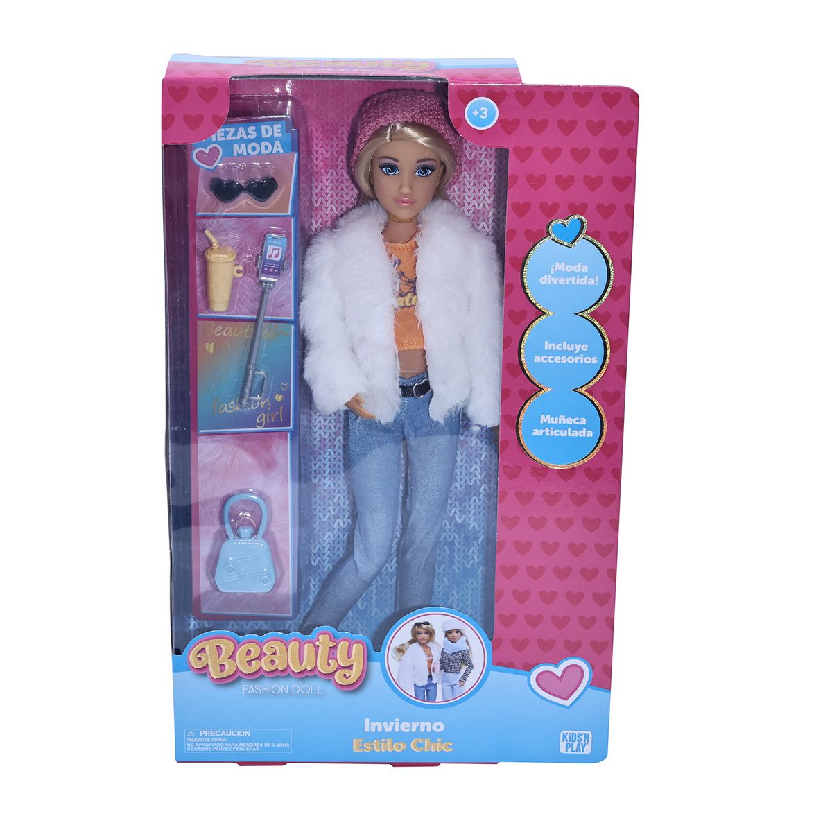 KIDS N PLAY - Muñeca Fashion Chic Abrigo