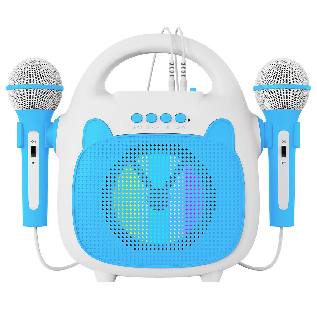 PROLINK - Kids Karaoke Speaker Azul con 2 Micrófonos