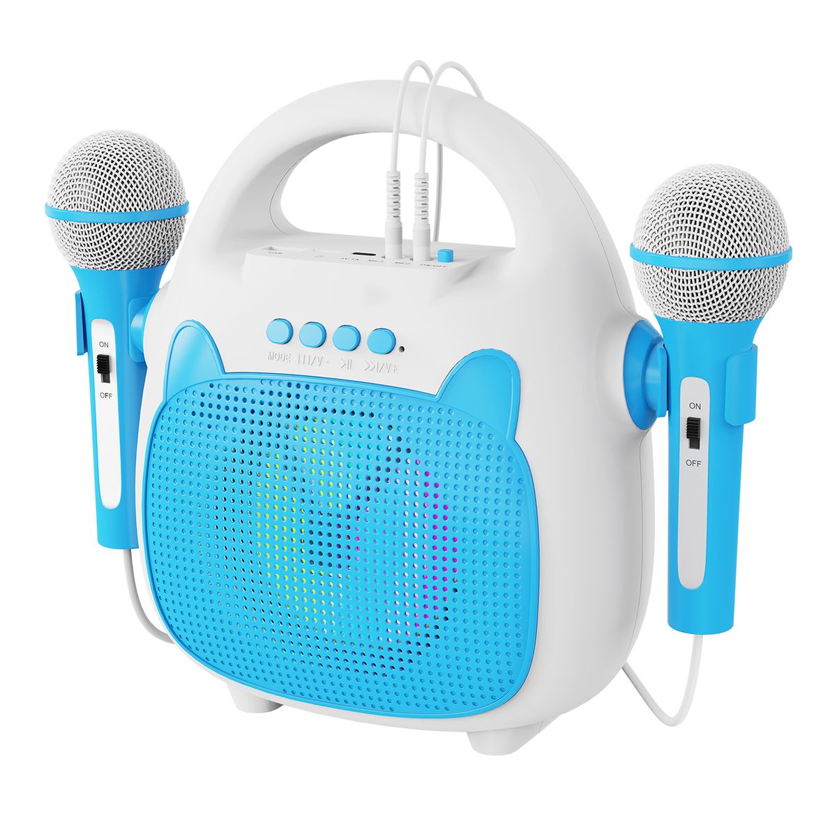 PROLINK - Kids Karaoke Speaker Azul con 2 Micrófonos