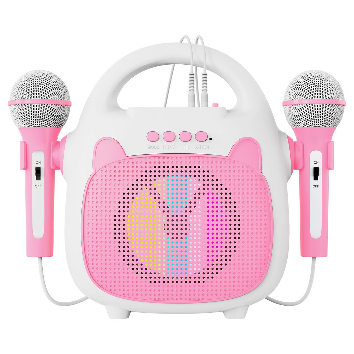 PROLINK - Kids Karaoke Speaker Rosado 2 Micrófonos
