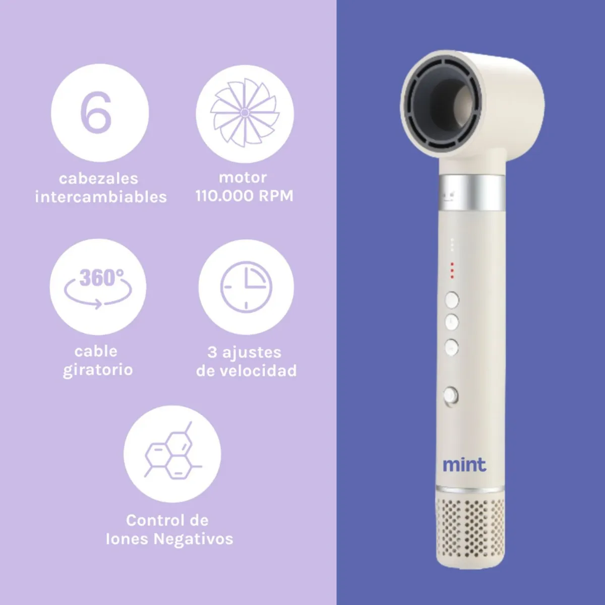 MINT - Secador Multistyler 6 en 1 Mint