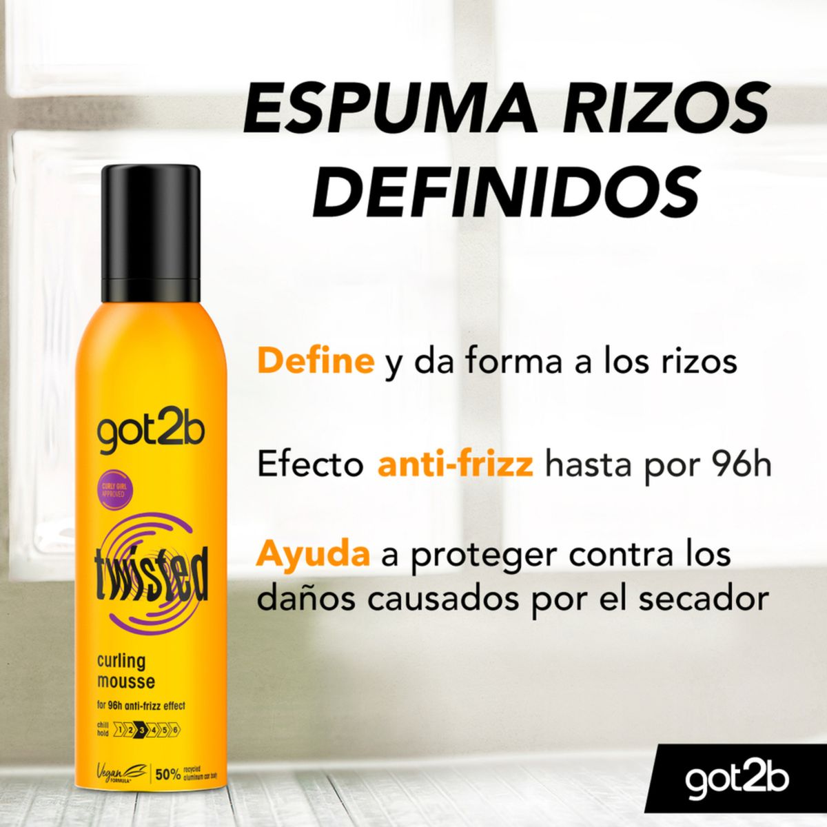 GOT2B - Espuma Moldeadora Twisted Got2b Envase 250 mL