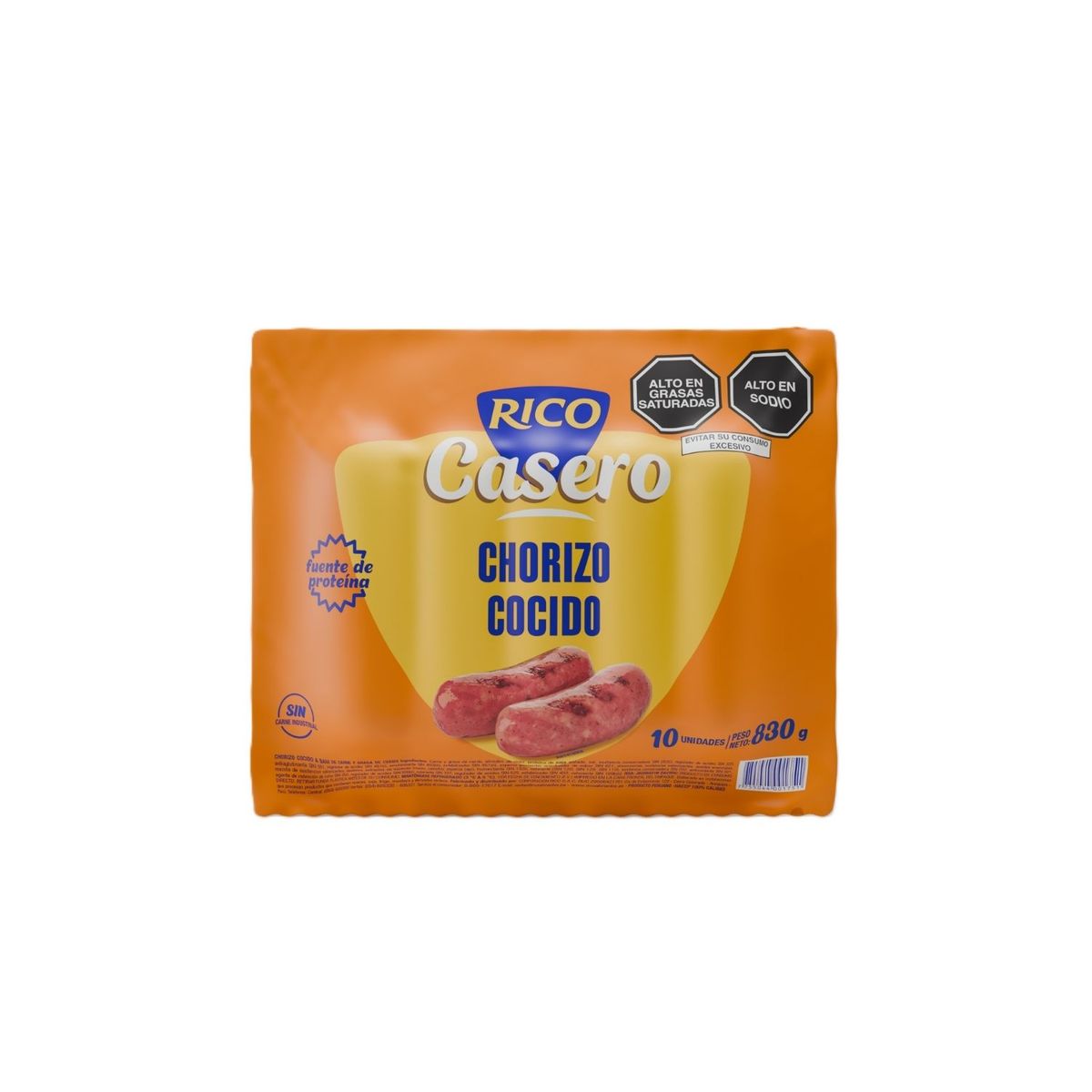 RICO CASERO - Chorizo Precocido Parrillero Rico Casero Empaque 830 g