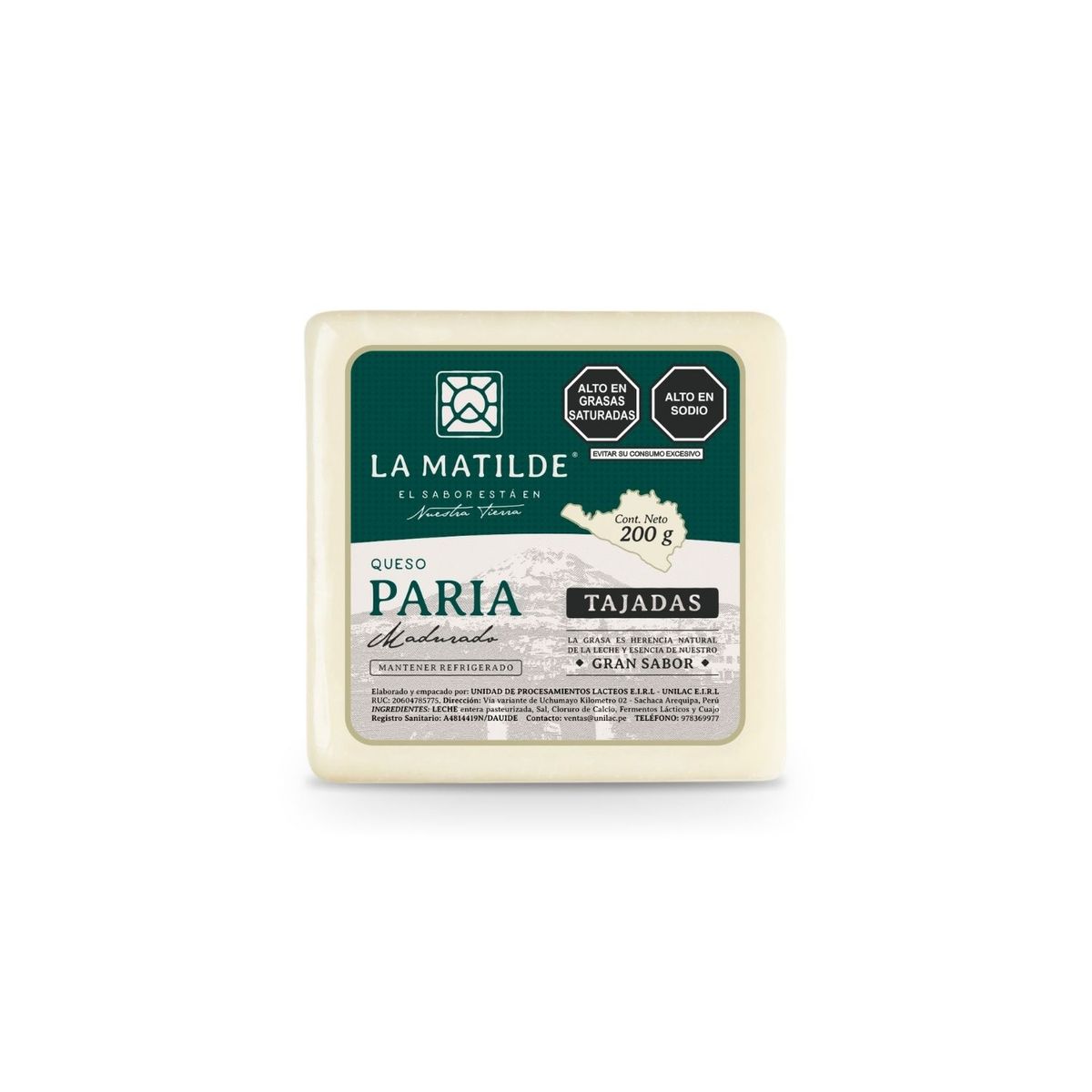 LA MATILDE - Queso Paria La Matilde Tajado Empaque 200 g