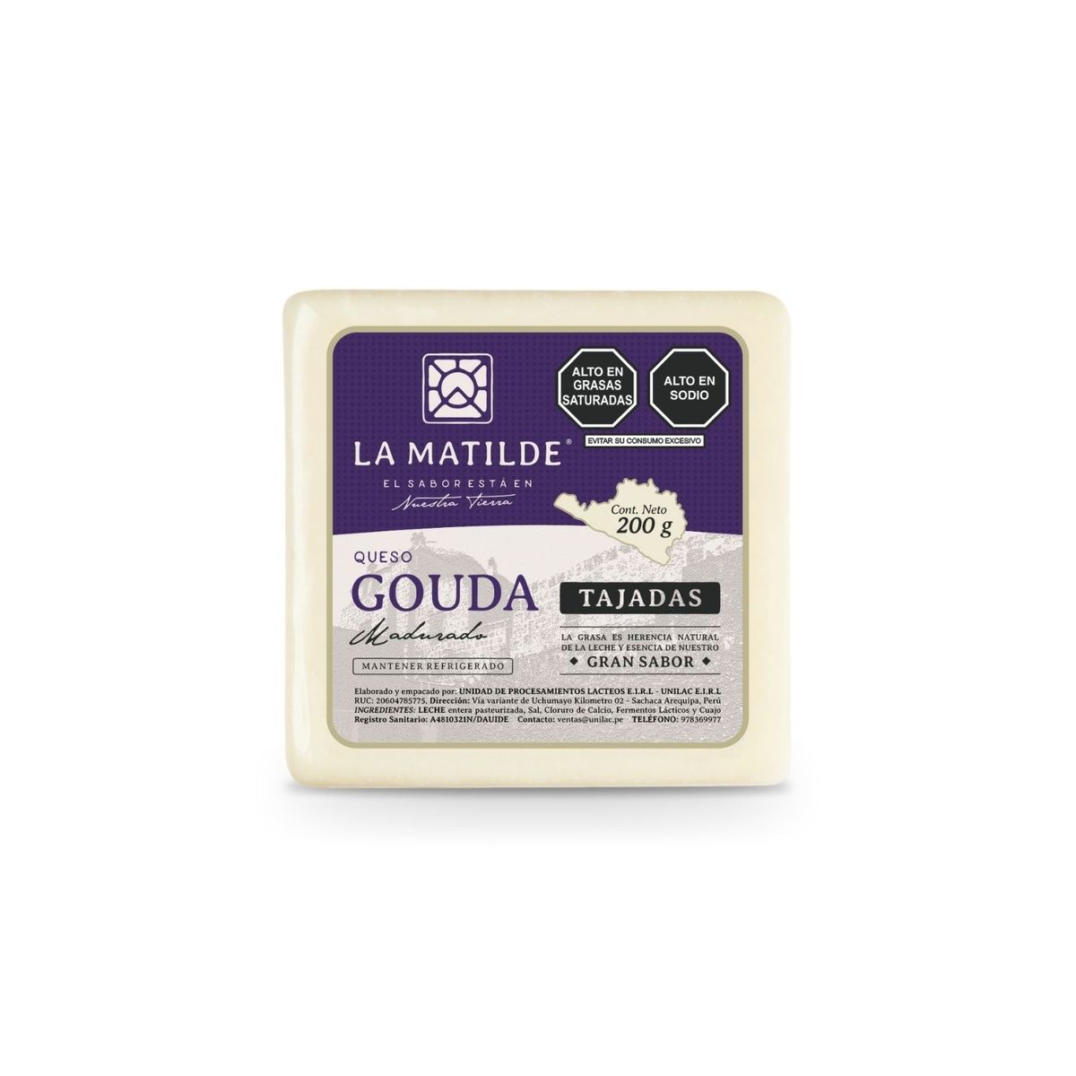LA MATILDE - Queso Gouda La Matilde Tajado Empaque 200 g