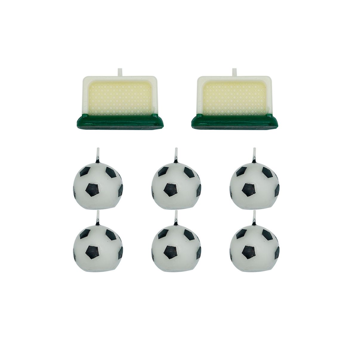 OLEGO - Vela De Cumpleaños Olego Fútbol 8 Unidades