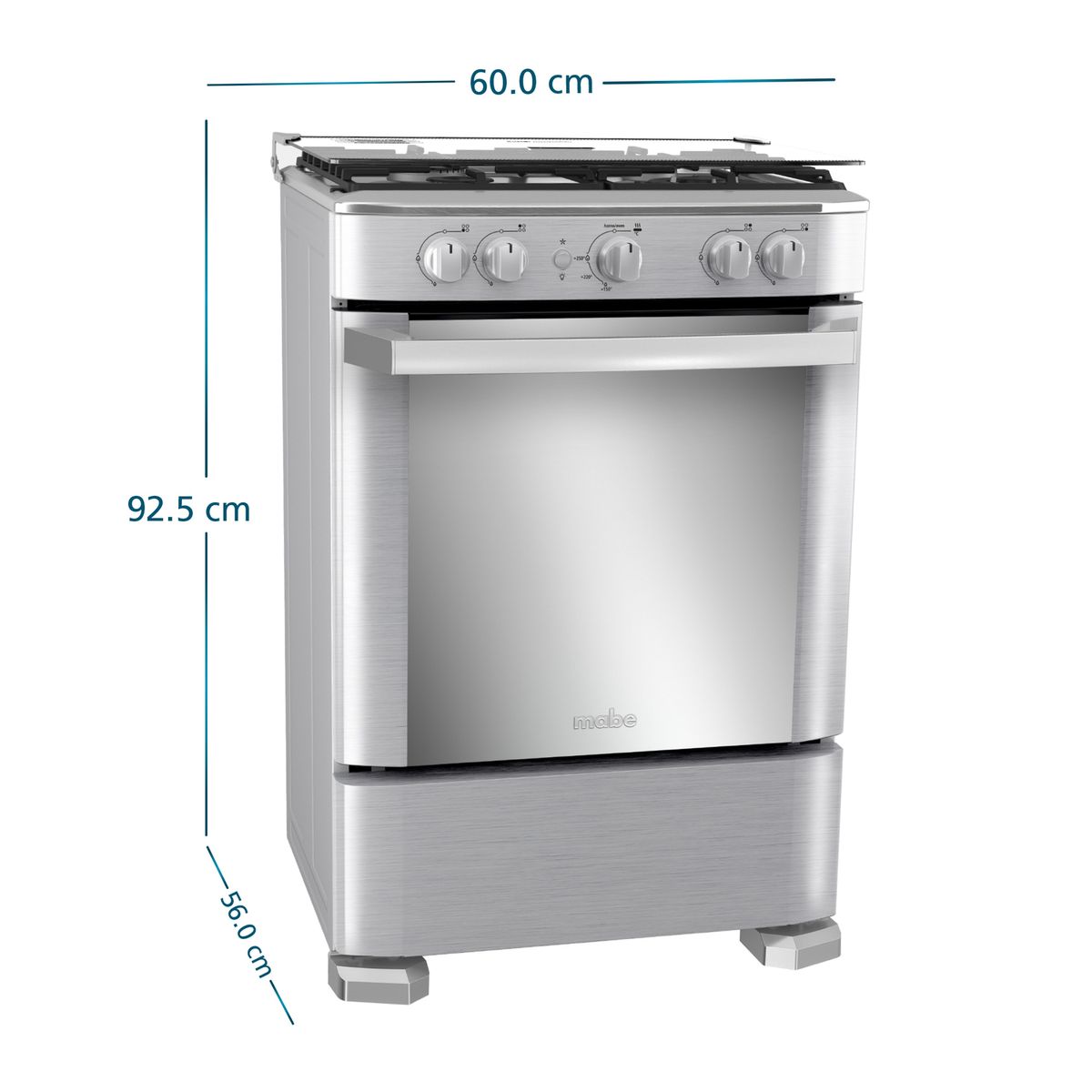  - Cocina a Gas Mabe CMP6040FX1 60cm Inox