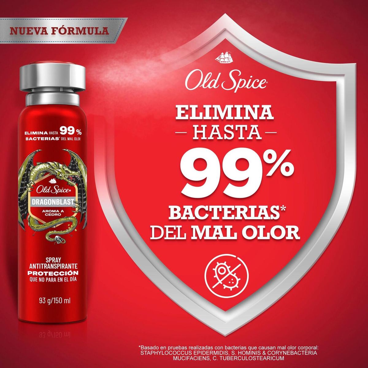 OLD SPICE - Antitranspirante en Spray Old Spice Dragón Cedro Envase 150 mL