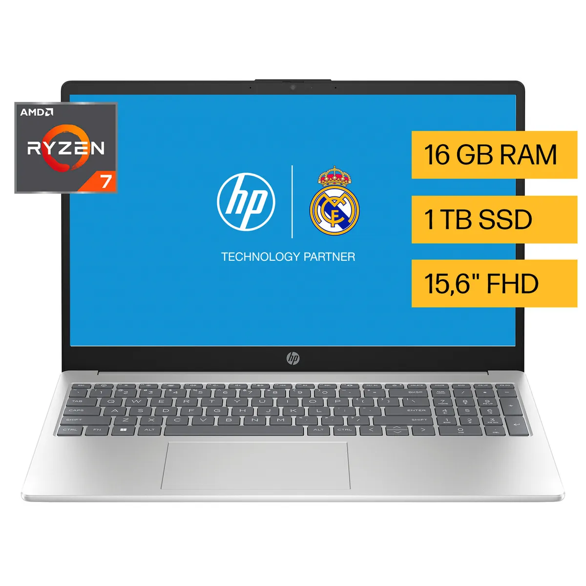 HP - Laptop HP 15-fc0276la AMD Ryzen 7  16 GB  1 TB SSD 15.6" FHD Windows 11 Home