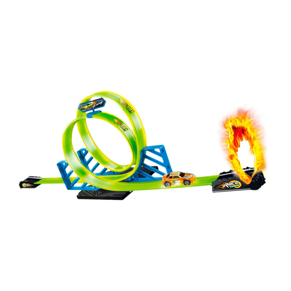 TRACK LAUNCH - Pista de Autos Brilla la Oscuridad 100 cm