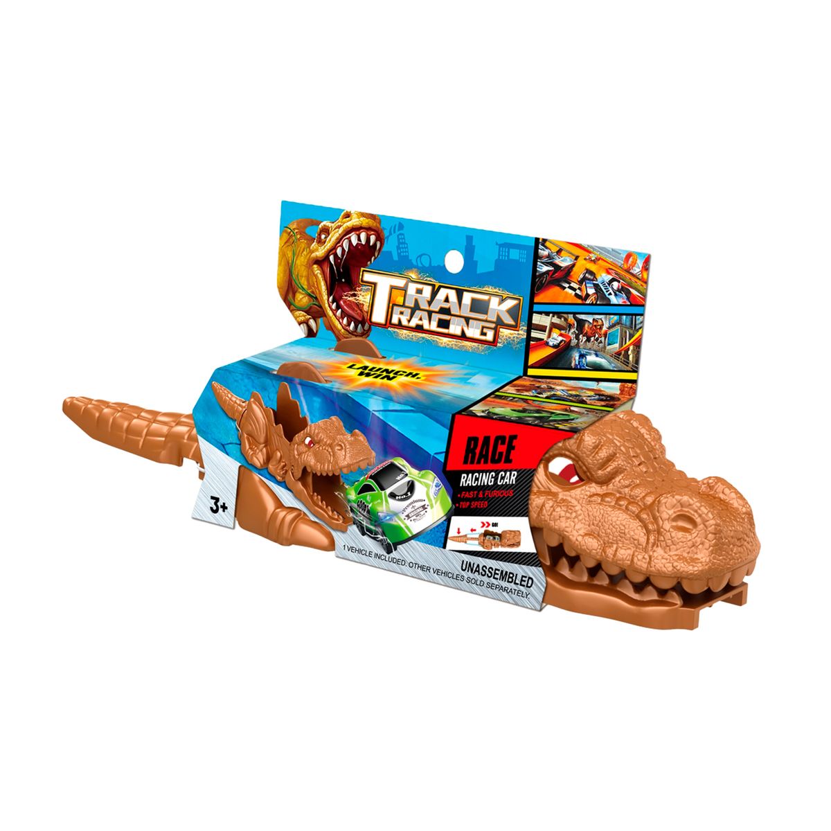 TRACK LAUNCH - Ejection Rail Car Set Dino
