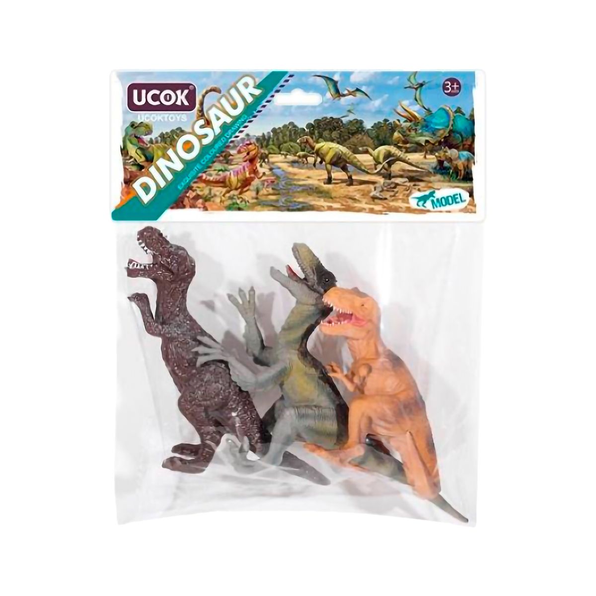 DINO - Blister 3 Dinosaurios 22 cm