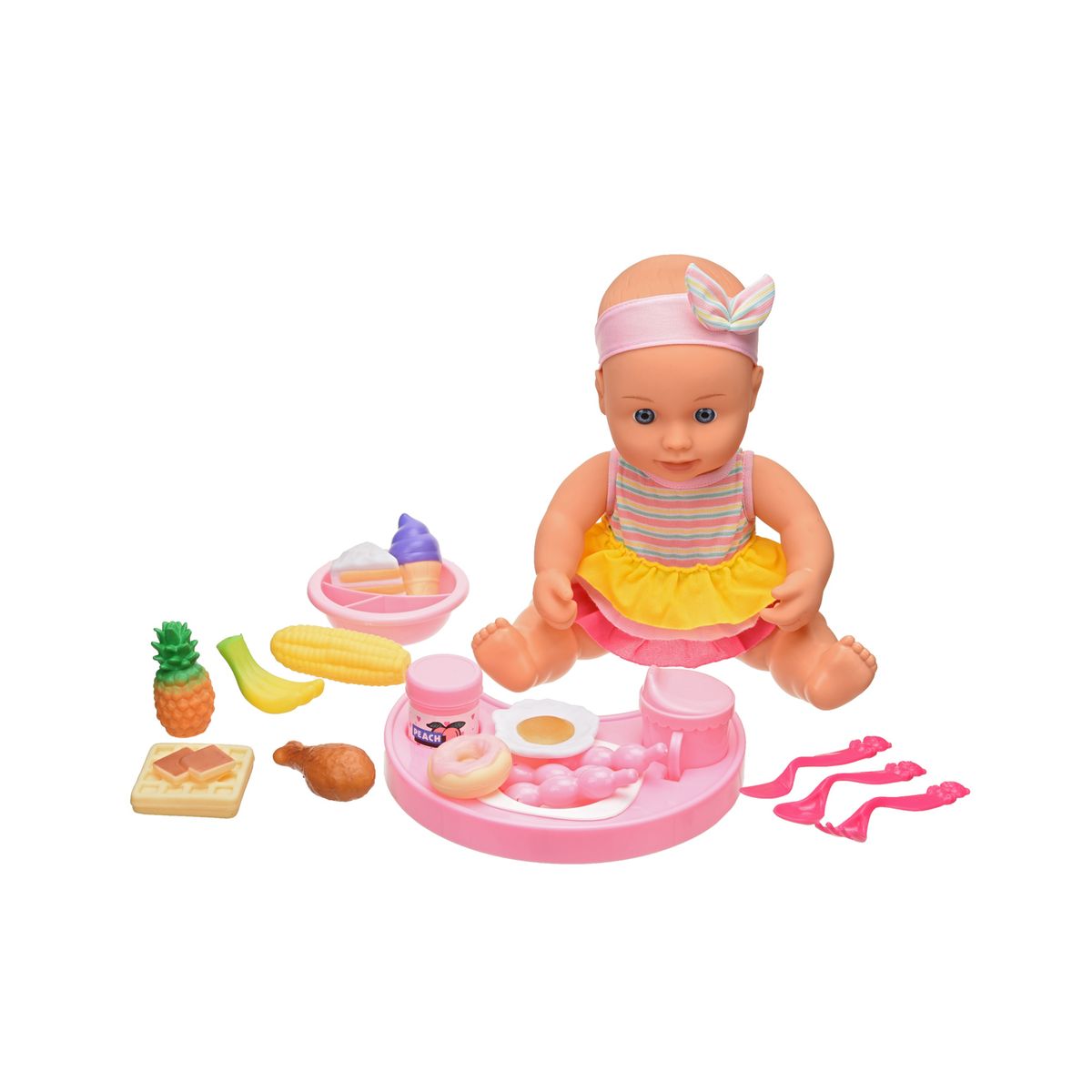 DELUXE - Muñeca 34 cm con Play Set de Comida