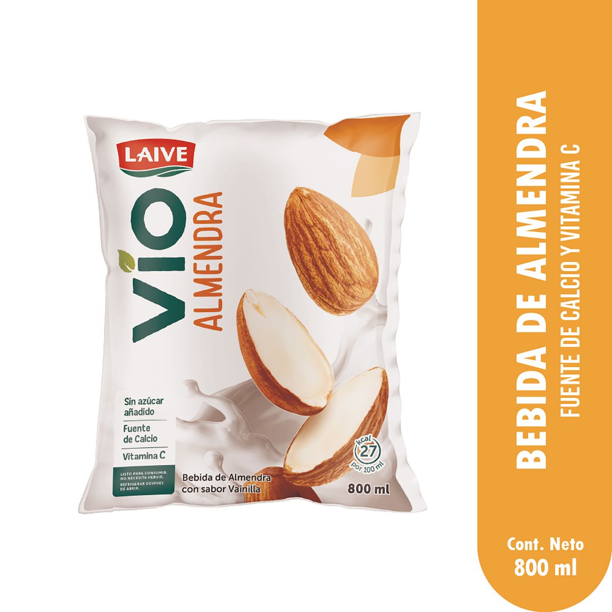 LAIVE - Bebida de Almendra Laive Bolsa 800 mL