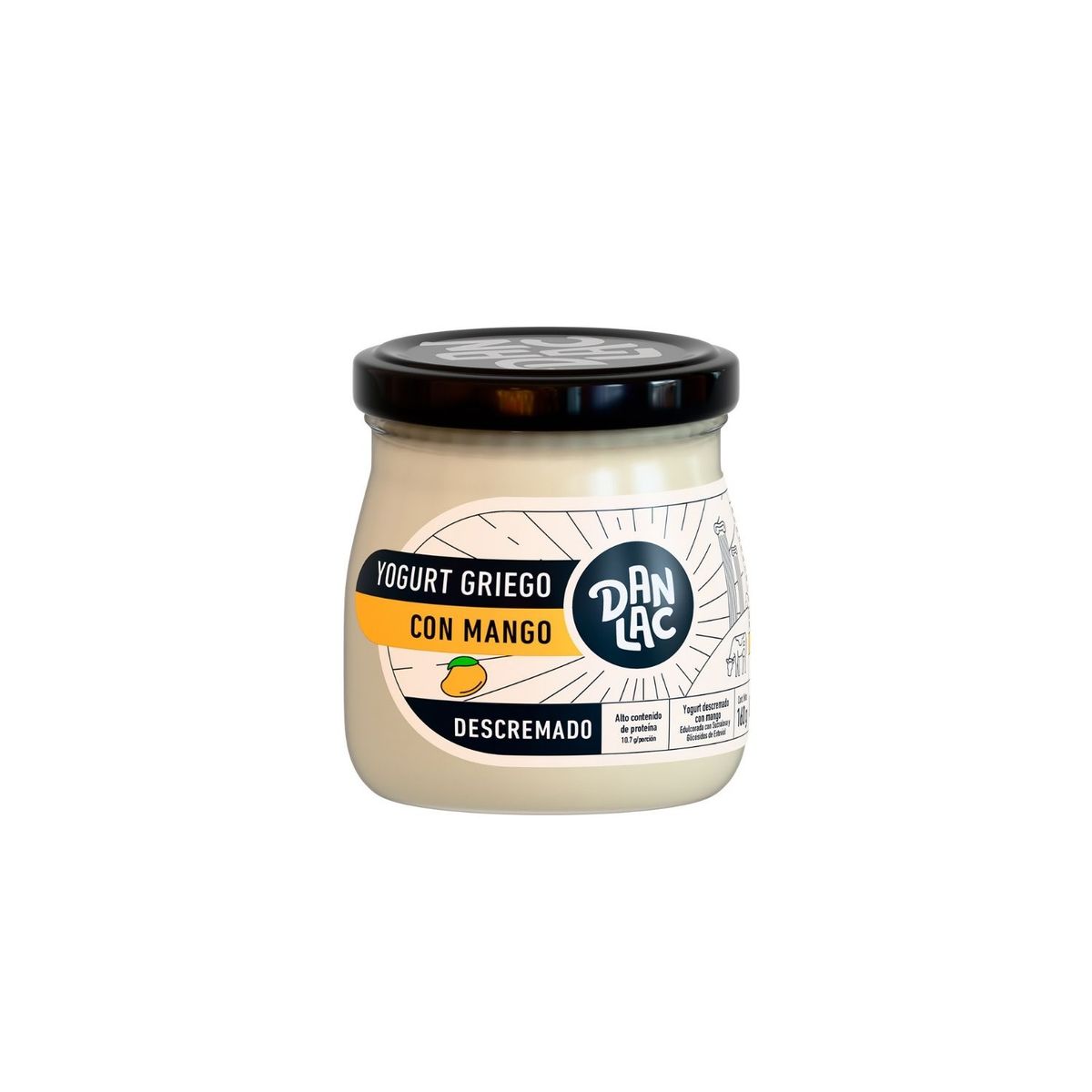 DANLAC - Yogurt Danlac Descremado Mango Envase 160 g