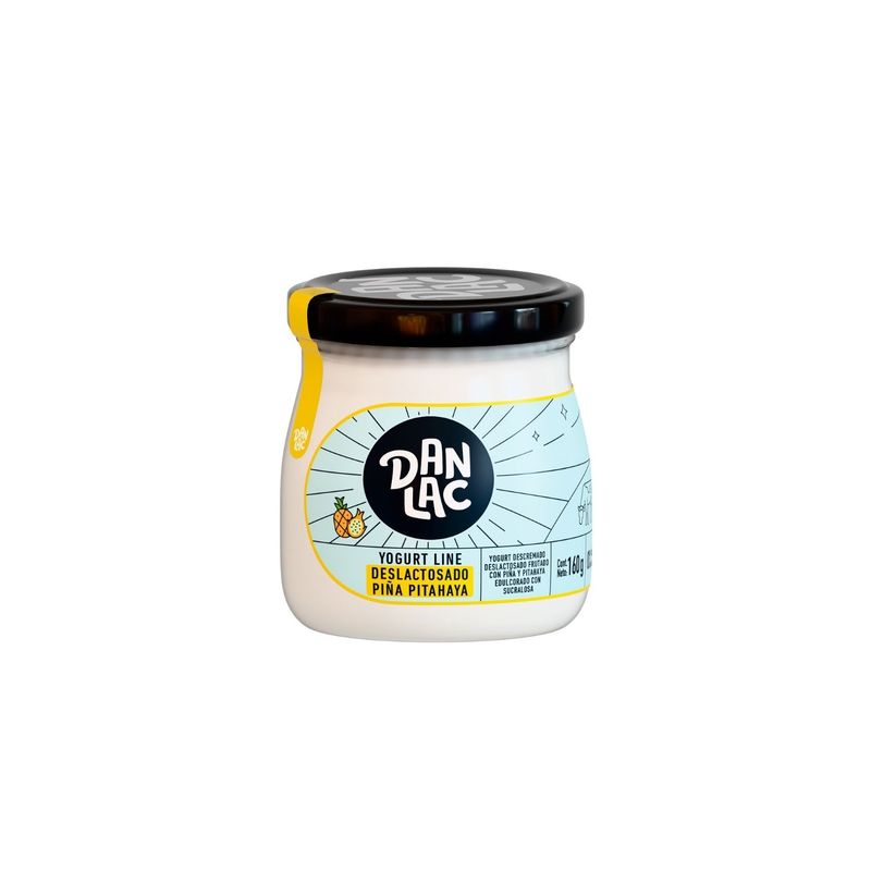 DANLAC - Yogurt Line Danlac Deslactosado Piña Pitahaya Envase 160 g