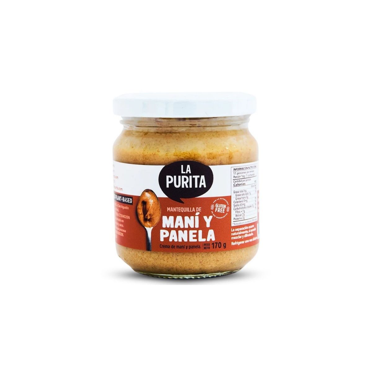 LA PURITA - Mantequilla de Maní y Panela La Purita Pote 170 g