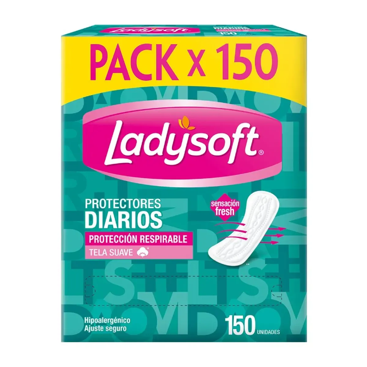 LADYSOFT - Protectores Diarios Ladysoft Clásicos Empaque 150 Und