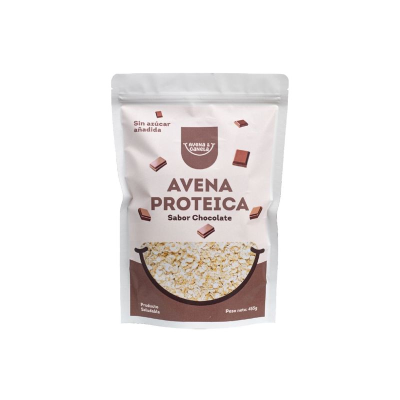 AVENA & CANELA - Avena Protéica Avena&Canela Sabor Chocolate Bolsa 455 g