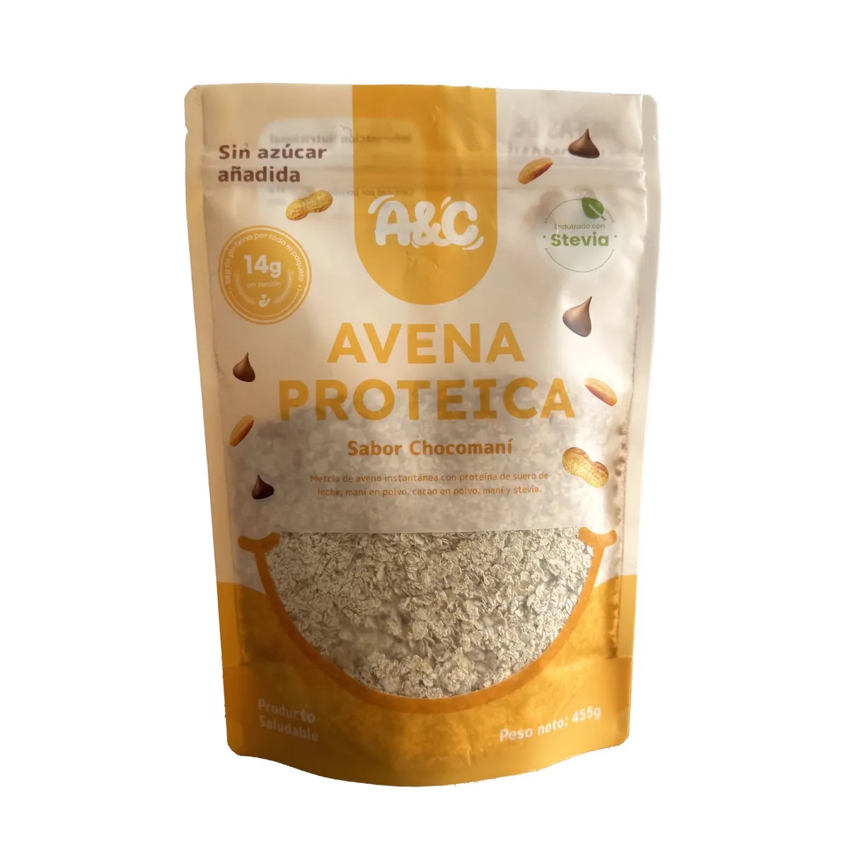AVENA & CANELA - Avena Protéica Avena&Canela Sabor Chocomaní Bolsa 455 g