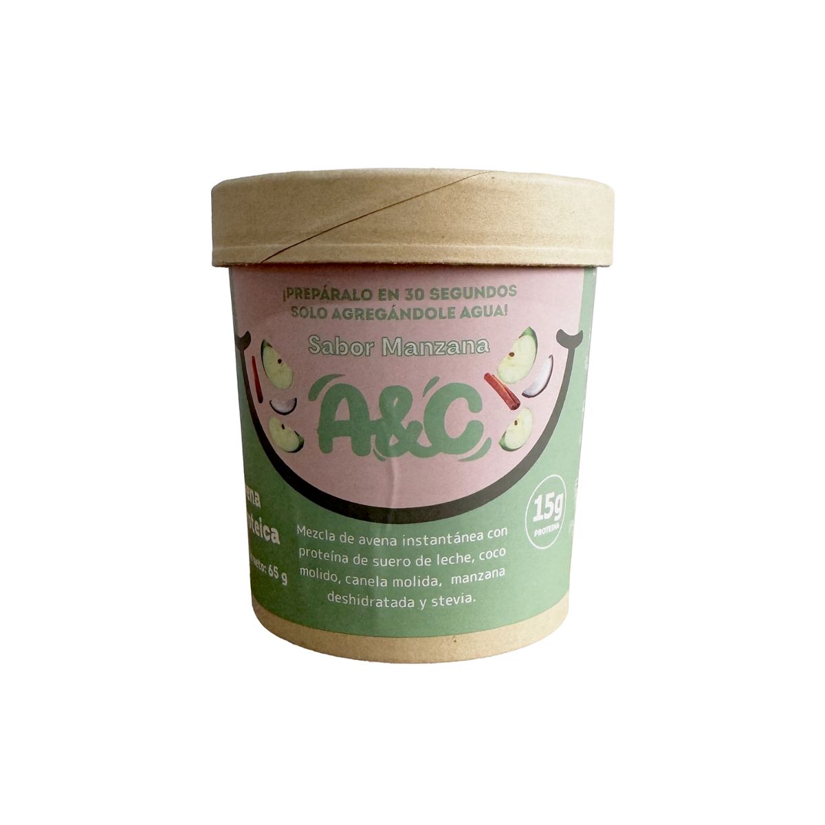 AVENA & CANELA - Avena Protéica Instantánea Avena&Canela Sabor Manzana Envase 65 g