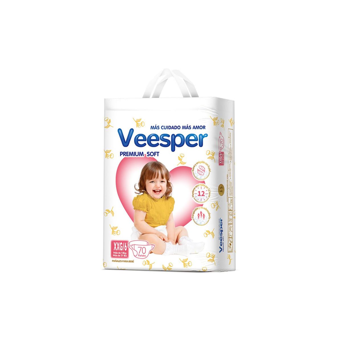 VEESPER - Pañales Veesper Talla XXG Empaque 70 Und