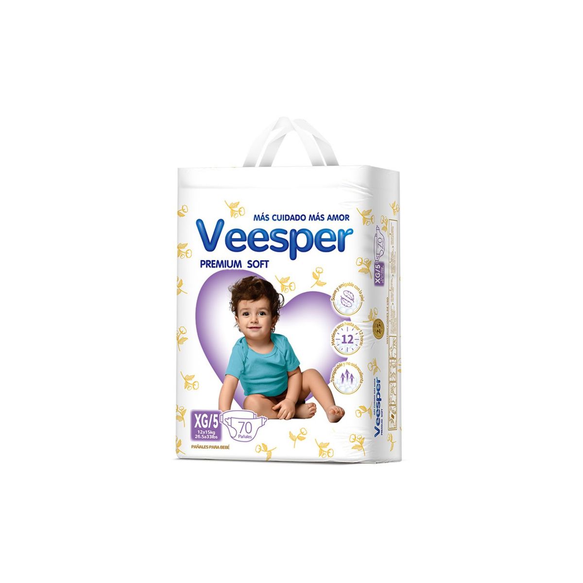 VEESPER - Pañales Veesper Talla XG Empaque 70 Und