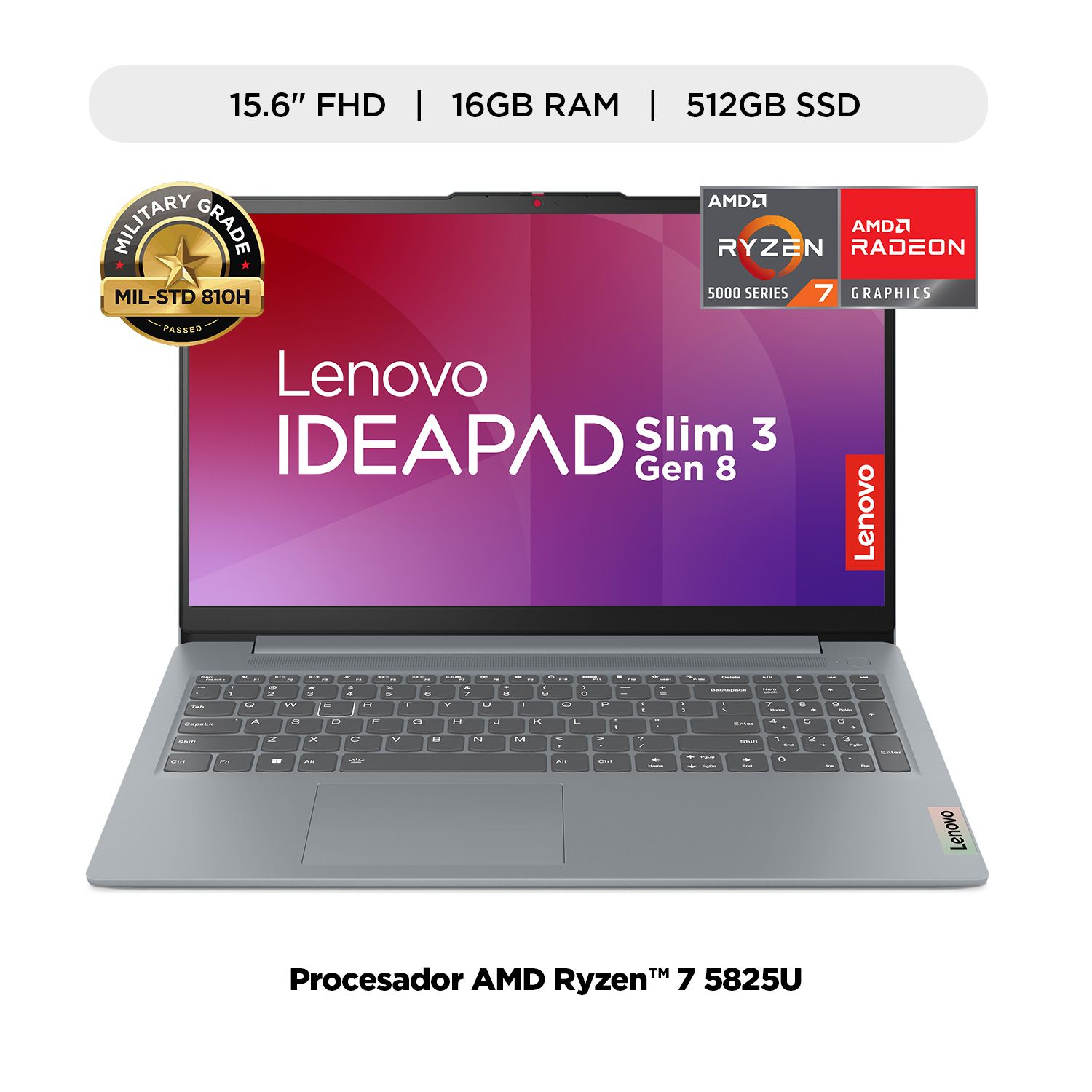 Laptop Lenovo IdeaPad Slim AMD Ryzen 5825U 16GB RAM 512GB SSD