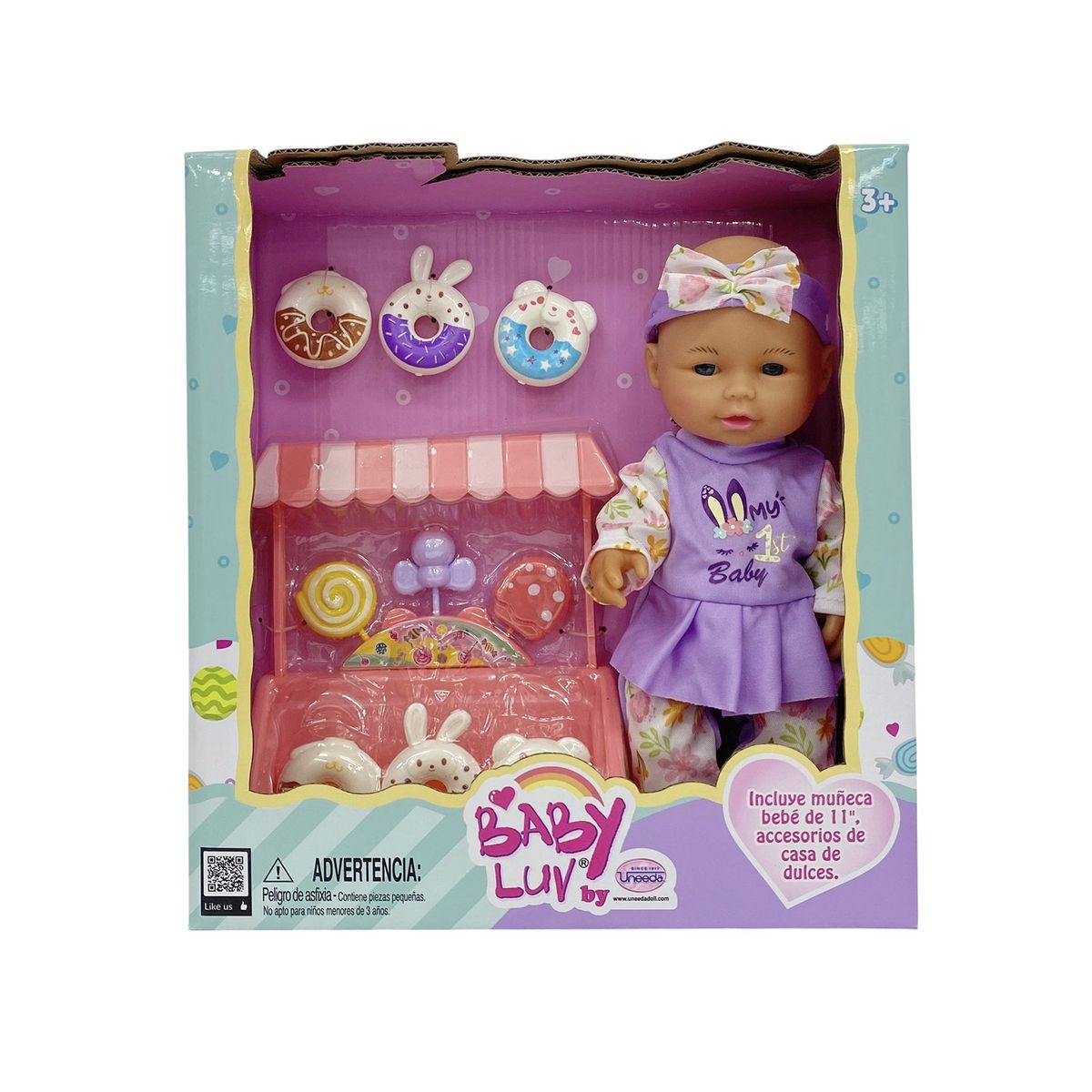 UNEEDA - Muñeca Carro de Donuts 28 cm
