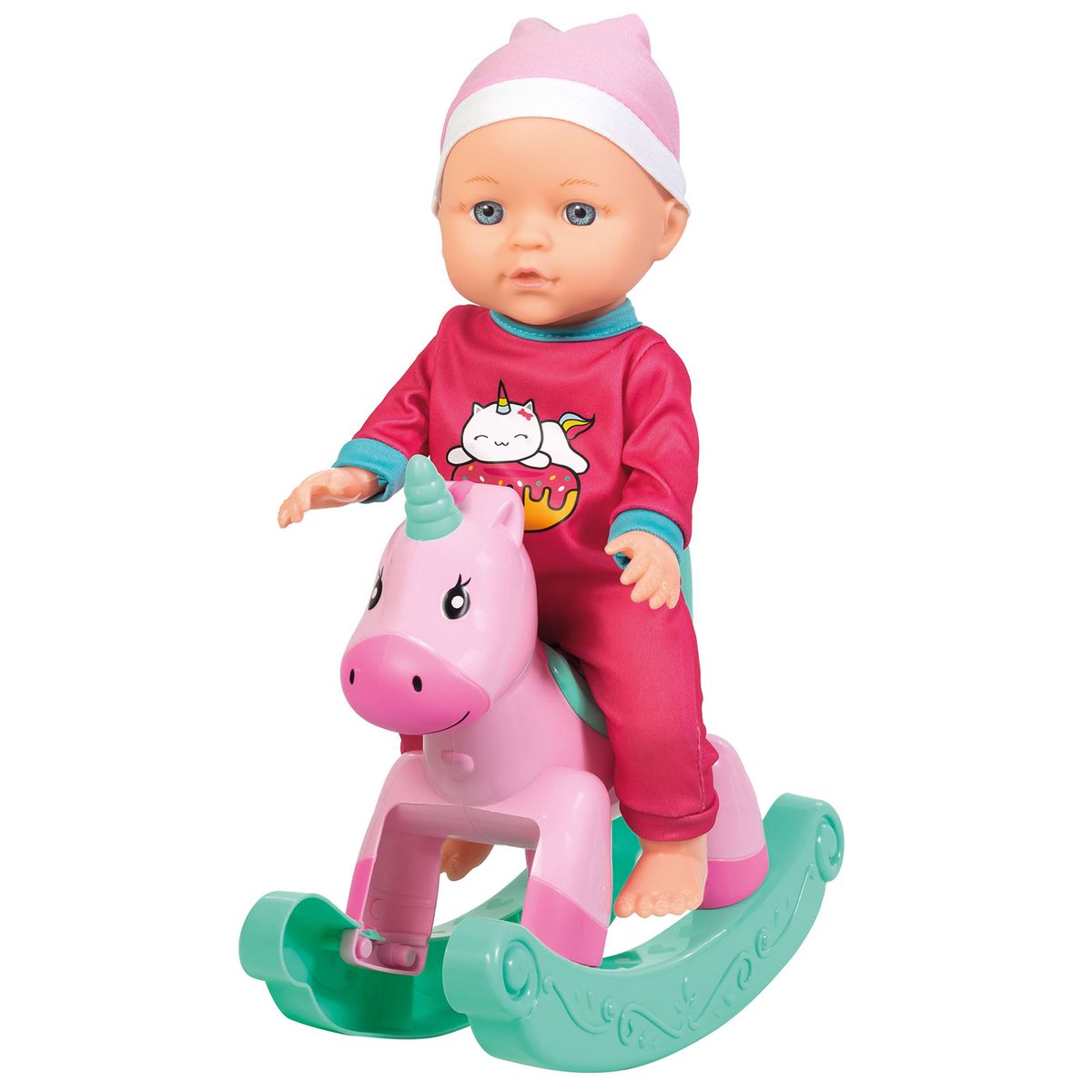 LOKO TOYS - Muñeca 28 cm con Balancín Unicornio
