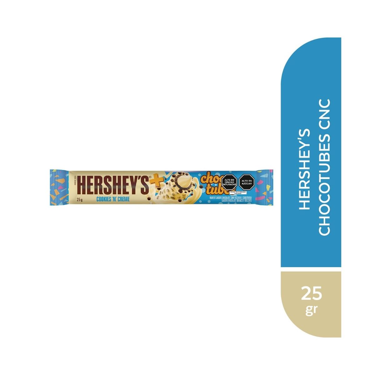 HERSHEYS - Wafer Hersheys Chocotubes Cookies n Creme Empaque 25 g