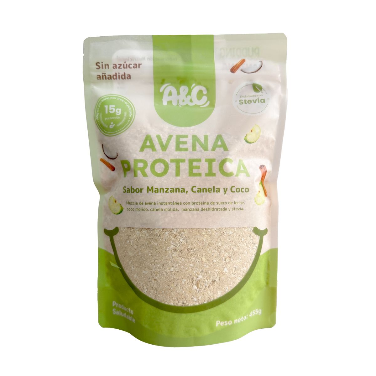 AVENA & CANELA - Avena Instantánea Avena&Canela Sabor Manzana Bolsa 455 g
