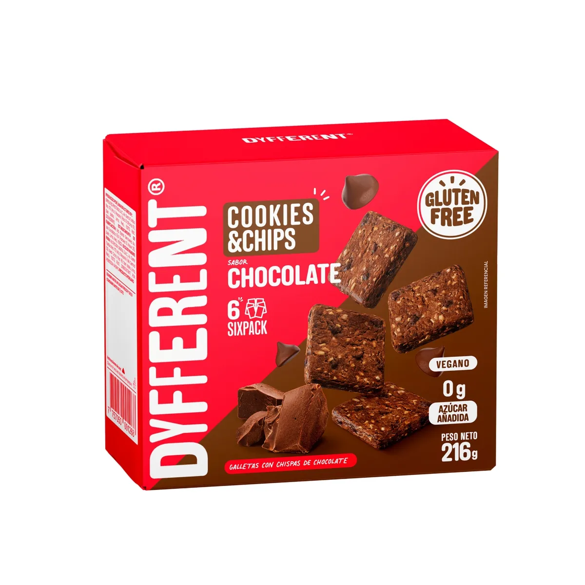 DYFFERENT - Galletas Dyfferent Cookies Chips Chocolate Caja 216 g