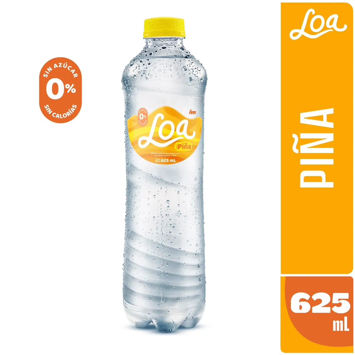 LOA - Agua Loa Sabor Piña Botella 625 mL