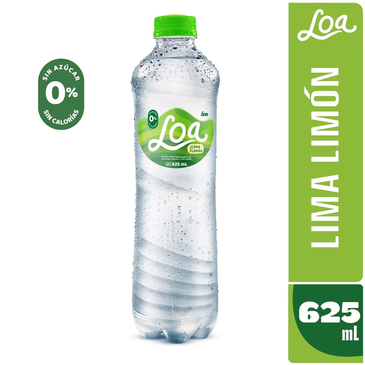 LOA - Agua Loa Sabor Lima Limón Botella 625 mL