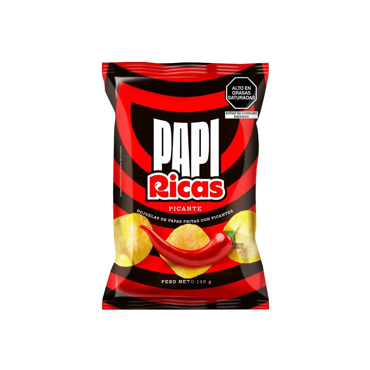 PAPI RICAS - Snack Papi Ricas Picantes Bolsa 140 g