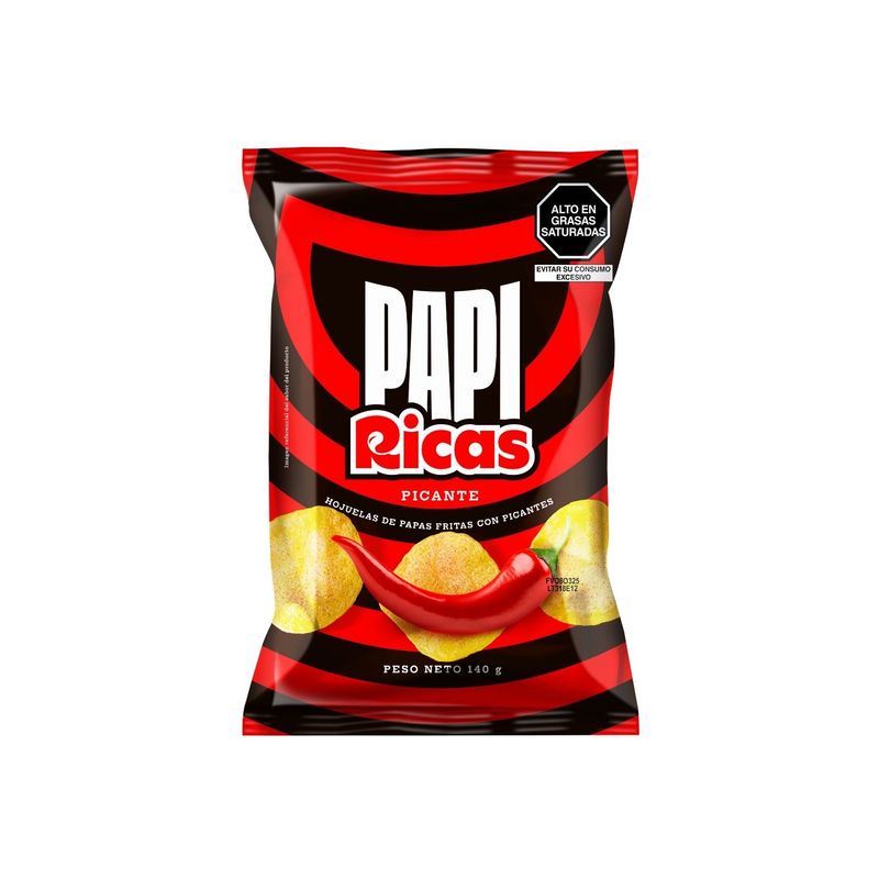 PAPI RICAS - Snack Papi Ricas Picantes Bolsa 140 g