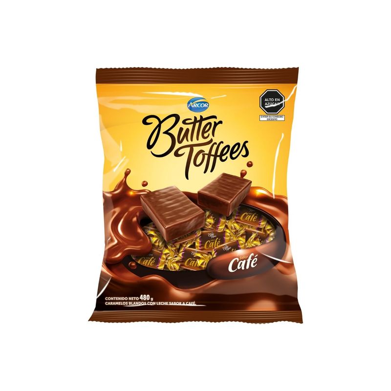 BUTTER TOFFEE - Caramelos Blandos Butter Toffees Café Bolsa 480 g