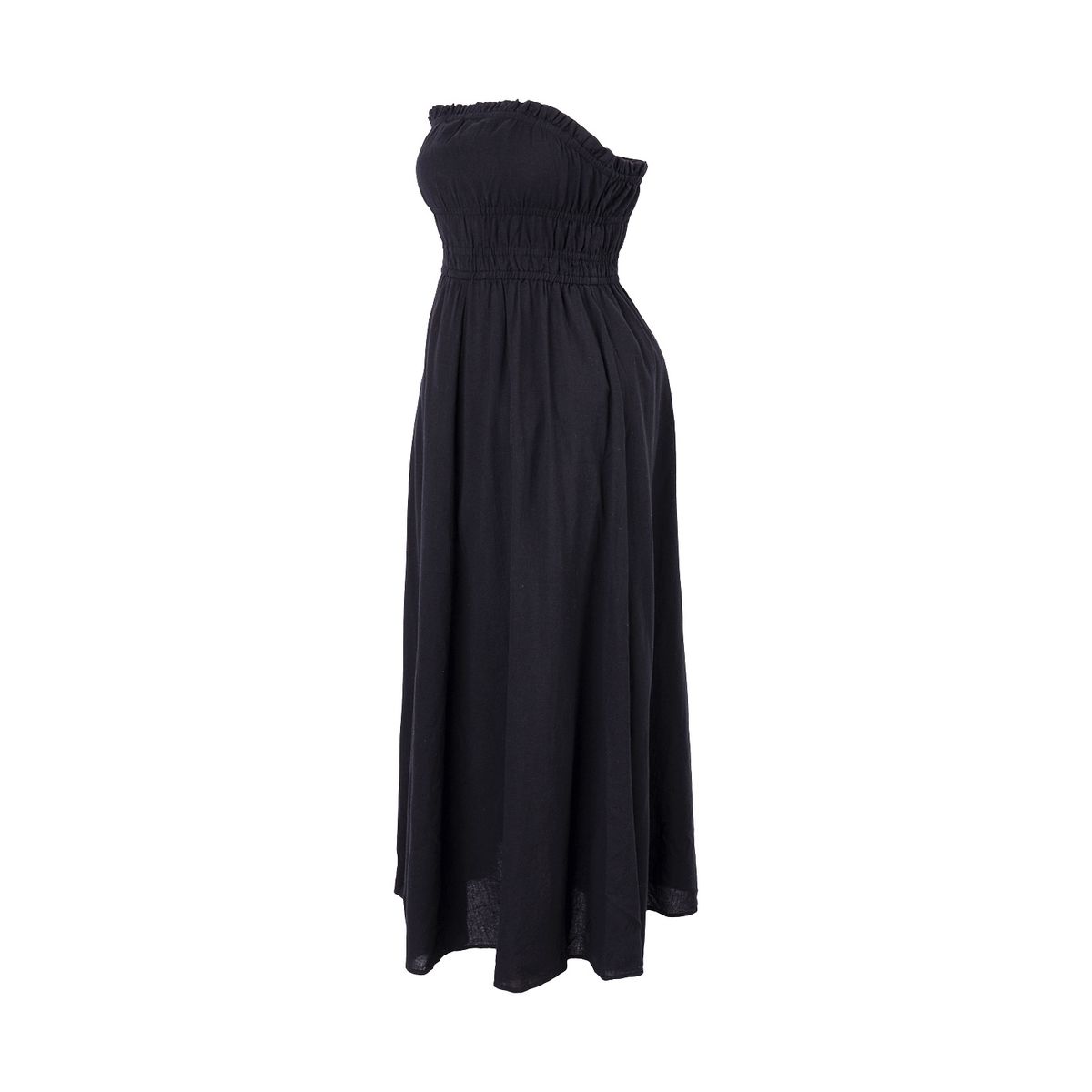  - WEB VESTIDO MIDI STRAPLESS CN BLACK L